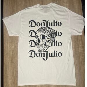 Don Julio Skull Black and White Dia de Los Muertos Unisex Adult TShirt Medium